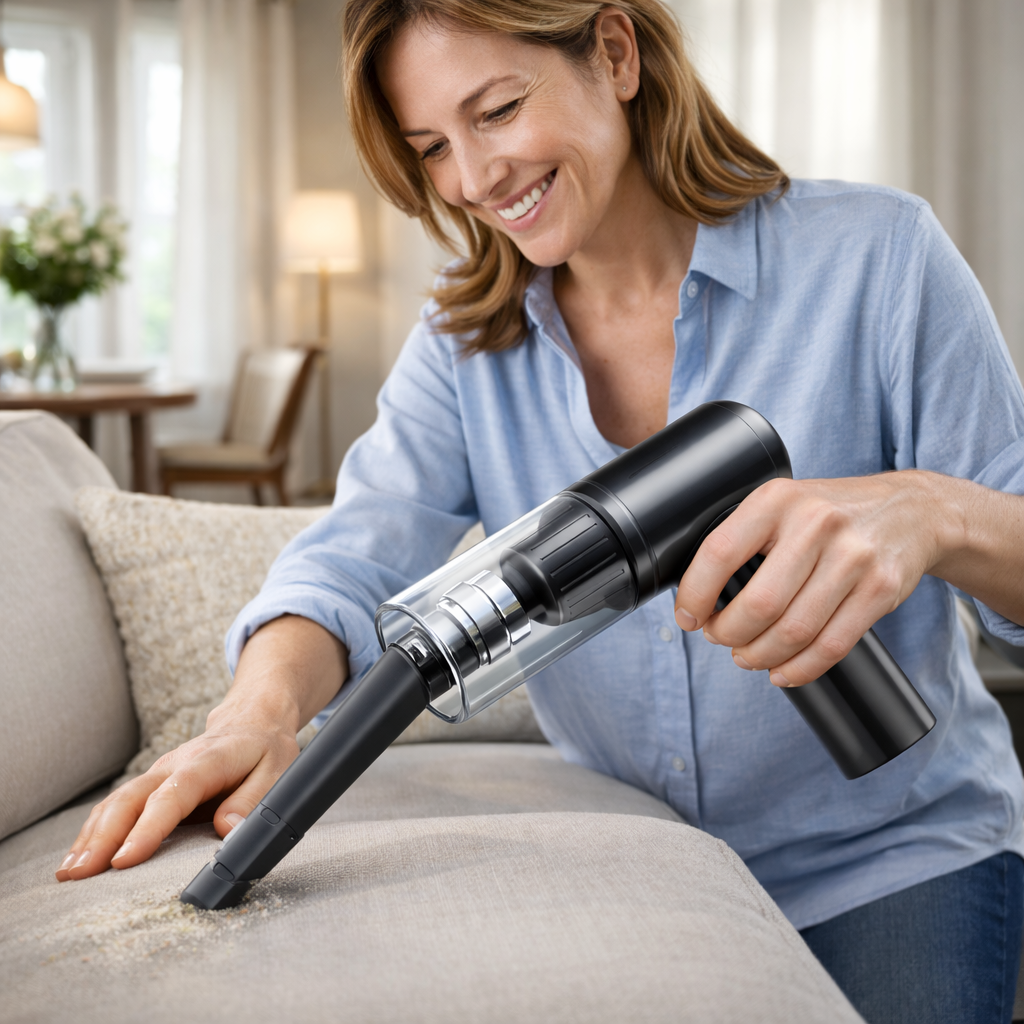 Aspiradora Portátil Inalámbrica con Luz LED