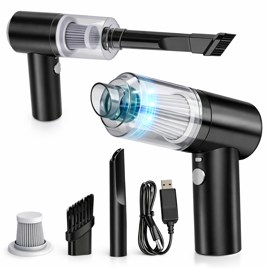 Aspiradora Portátil Inalámbrica con Luz LED